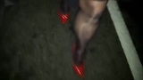 Legs of a mature mom in stockings and red shoes. snapshot 5