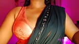 Mastani Bhabhi, in order to have self-sex of her youth, rubs her nipples and sucks them again. snapshot 1