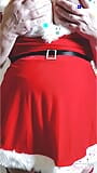Buna mastürbasyon yap - Noel Baba'nın karısının büyük göğüslerinin ağır çekimi, olgun iri güzel kadın, kıllı amcık, tayt, külotlu çorap, ev yapımı amatör asmr snapshot 1