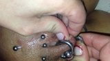 I try to stretch my pussy piercing. Mega pussy close up snapshot 4