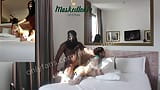 Masked BBC Breeds Cosplay Latina TS Bonita by the window snapshot 5