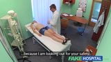 Awek blonde cantik fakehospital sukakan seorang lelaki dalam pakaian seragam snapshot 6