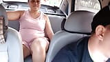 I masturbate in the Uber and the driver discovers me and puts his finger in my pussy snapshot 2