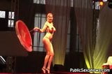 Hot busty stripper posing with umbrella snapshot 10