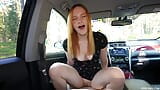 Surprise Verlonis for Justin lush Control inside her pussy while driving car in Public snapshot 13