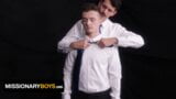 Missionary Boys - Submissive Boy Grant Ducati Strips And Surrenders His Tight Asshole And Hard Dick snapshot 3