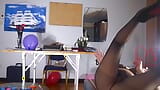 Office Obsession, The secretary in stockings Inflatables balloons masturbates with balloons. 22 cam snapshot 15