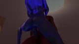 Blue slime girl kurwa i footjob w wannie snapshot 3