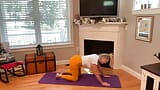 Dani D Mature Yoga Stretch #3 (Yellow Leggings And Pink Toe Nails) snapshot 13