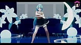 Volwassen Miku - dansen in sexy rok + geleidelijk uitkleden (3d hentai) snapshot 2