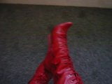 Standing in red crotch high ballet Boots snapshot 9