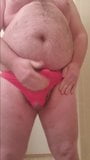 Getting hard in red crotchless panties snapshot 9