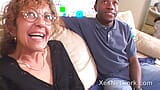 Petite MILF Goes Wild in Sucking the Big Black Cock snapshot 3