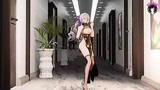 Tara - Girl In Sexy Chinese Dress Dancing + Sex Multiple Poses (3D ...