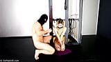 Blonde loves to be tied up in a BDSM studio. snapshot 5