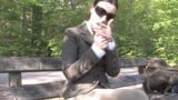 Lady Victoria Valente: On the bench in the forest snapshot 1