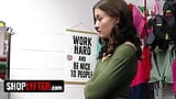 Fit Thief With Pierced Nipples Veronica Church Gaggs On Security Officer's Fat Dick - Shoplyfter snapshot 11