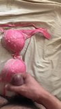 Cum on my wife pink Bra snapshot 5