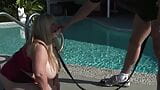 Mollige Blondine in wilder Doggystyle-Sexszene auf der Terrasse snapshot 8