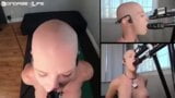 Advanced Dildo Training for sexy bald woman snapshot 12