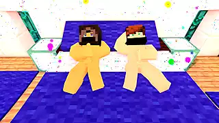 Two Gay Bros Have Fun Togheter in Bed Masturbating - Minecraft Gay ...