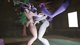Futa Elves Have a Threesome with a Hot Demon Girl Double Penetration  Warcraft 3D Porn Parody snapshot 7