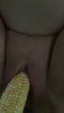 BBW slut pet-buttering corn with cock in her ass. snapshot 7