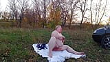 wife masturbates with toys in nature and squirts snapshot 7