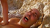 Blonde babe has stranded guy fuck her asshole raw on a secluded beach. snapshot 11