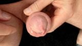 Mature Guy Spunking in his foreskin covered cock snapshot 3