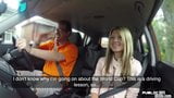 Petite euro publicly riding car instructor snapshot 1