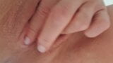 I caress the sweet clitoris with my fingers and a vibrator. Sweet cum up close snapshot 3