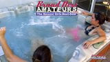 Brandnewamateurs - lesbians masturbate with jacuzzi jets snapshot 1