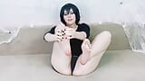 Sweet vampire Mavis Dracula teases you with her oiled feet and asks you to cum on her feet on Halloween snapshot 12