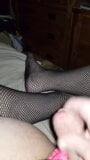 Chubby sissy furiously rubs her clitty till it spurts snapshot 3