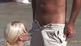 Passionate fucking on the beach with a stunning blonde with big tits snapshot 6