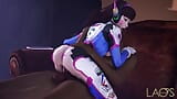 거대한 흑형을 타고 있는 Overwatch d.va 카우걸 snapshot 10