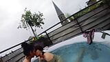 German chicks playing with each others pussies in a hot tub snapshot 9