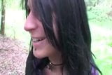 Brunette Sucking Dick And Fucking Outdoors snapshot 5