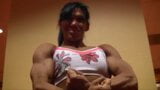 Black haired Muscle Beauty snapshot 1