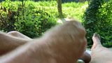 Hand Job outdoor jerking at the river Thur snapshot 5