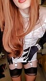 Jessicaxd - corsellète blanc et cheveux roux snapshot 6