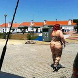 Sissy walking in lingerie in broad daylight snapshot 1
