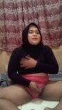 Curvy Hijab Crossdresser jerks her own cute cock snapshot 5