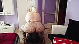 Worship a SSBBW cobweb tights ass snapshot 3