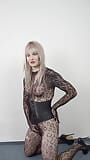 Blondă crossdresser tachinare în bodystocking și ejaculare foarte mult snapshot 5