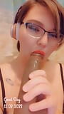 See my skills deepthroating my BBC dildo balls deep and enjoy snapshot 5