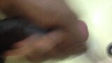 Jerking Off Black Cock and Cum In Bathroom  (Black Gay) snapshot 7