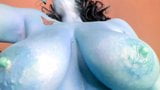 Na'vi vibrates blue pussy and sucks blue nipples snapshot 15
