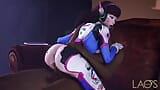 Overwatch d.va Cowgirl reitet riesige dunkle Latte snapshot 13